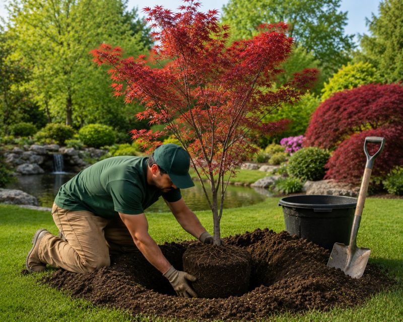 Japanese Cherry Tree Planting in Honolulu, HI