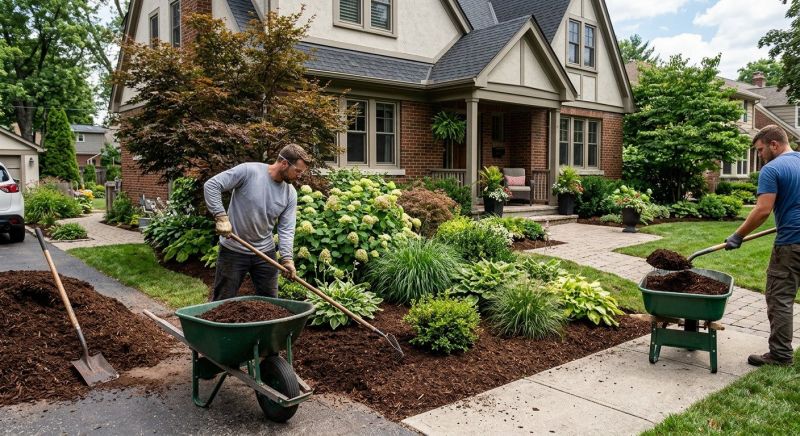 Black Mulch Installation in Ventura County, CA