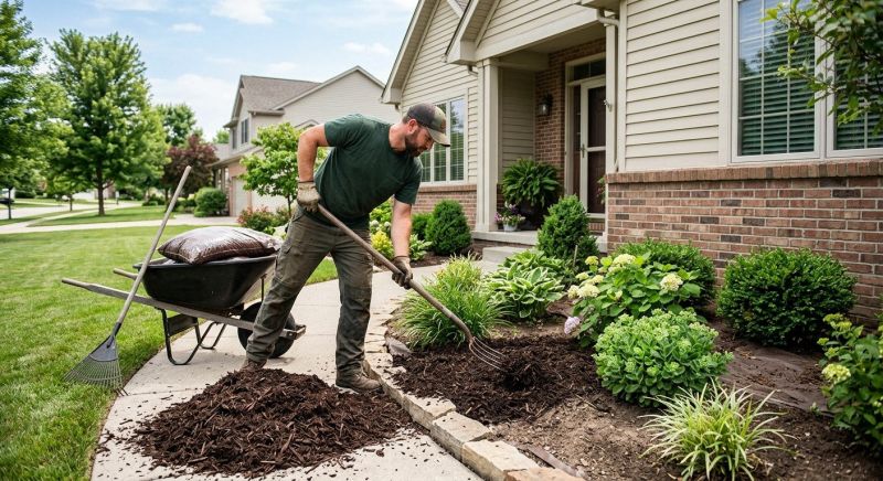 Brown Mulch Installation in Ventura County, CA