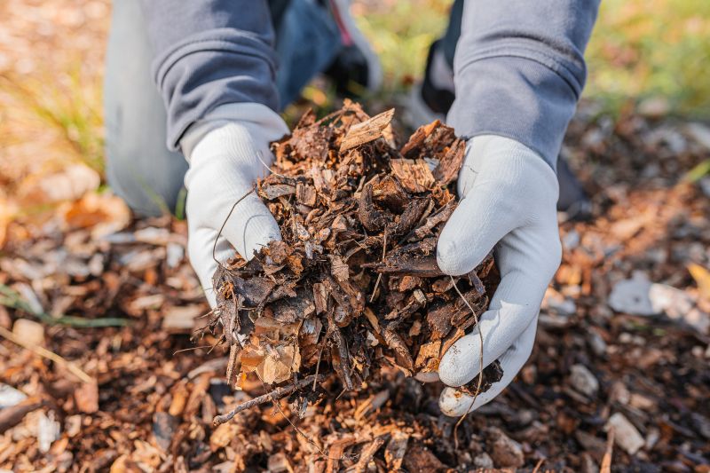 Brown Mulch Installation in Ventura County, CA