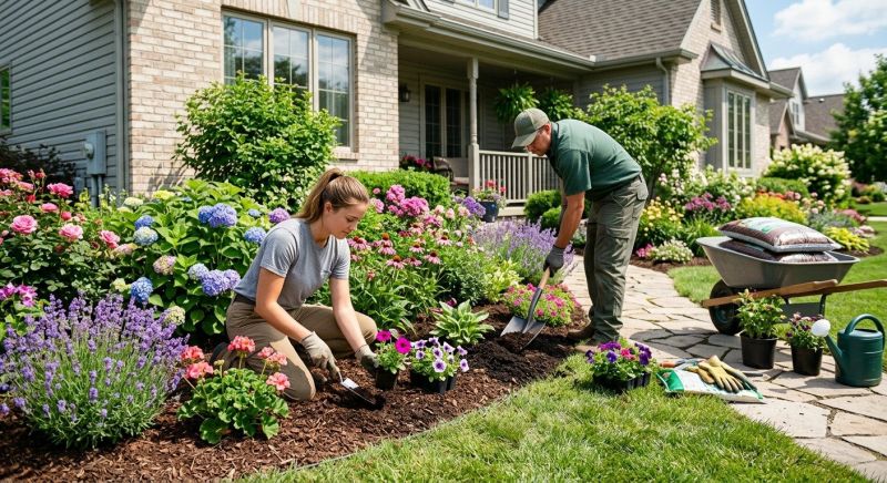 Flower Bed Mulching in Ventura County, CA