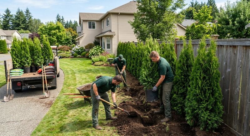 Privacy Shrub Planting in Ventura County, CA