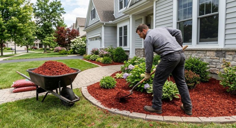Red Mulch Installation in Honolulu, HI